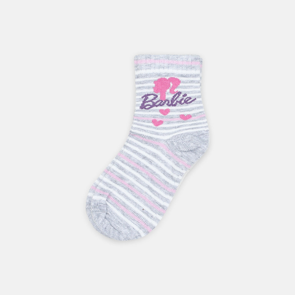 GIRL SOCKS BARBIE (GREY)