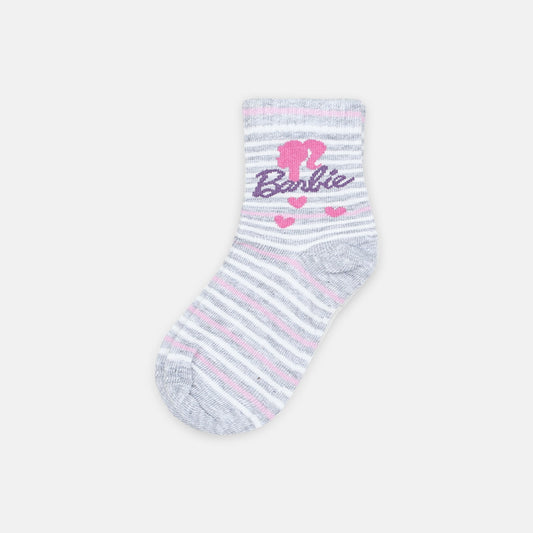 GIRL SOCKS BARBIE (GREY)