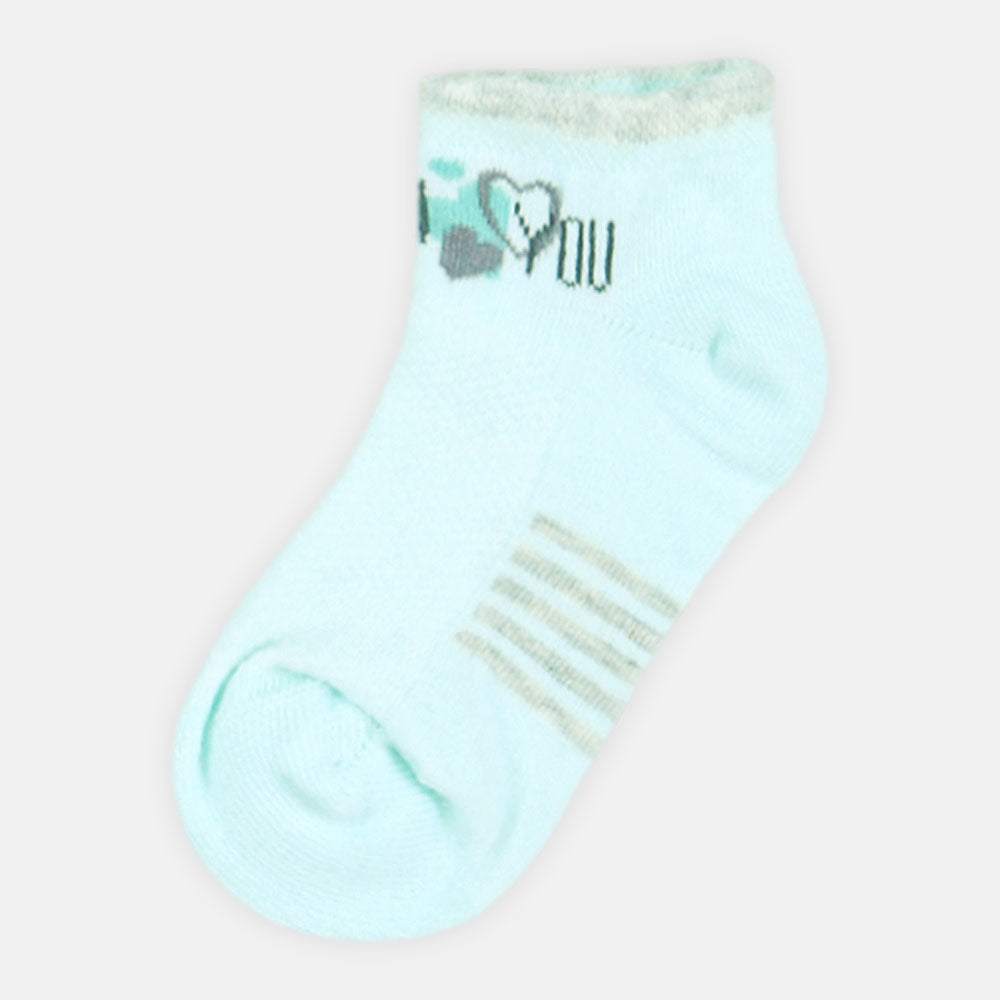 GIRL SOCKS MINT GREEN ANKLE
