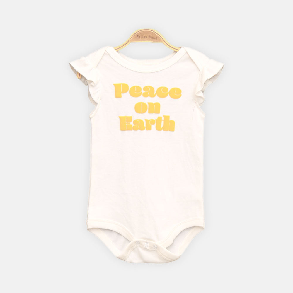 GIRL SUIT PEACE ON EARTH ROMPER SET â€“ 2 PIECE
