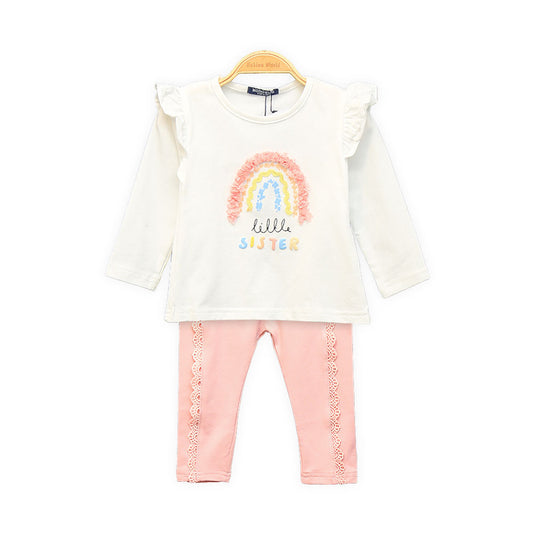 GIRL SUIT GIRL'S RAINBOW WHITE