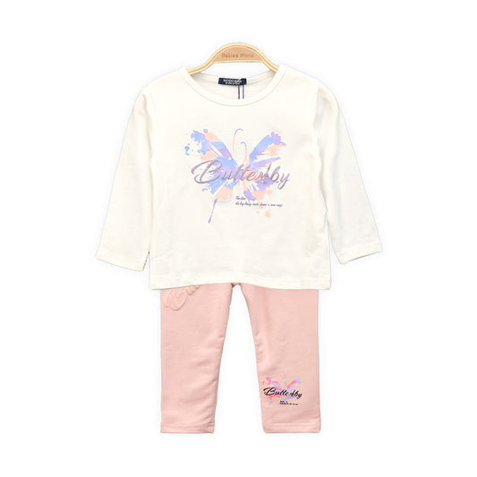 GIRL SUIT BUTTERFLY WHITE