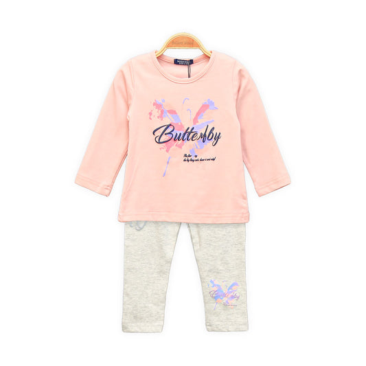 GIRL SUIT BUTTERFLY PINK