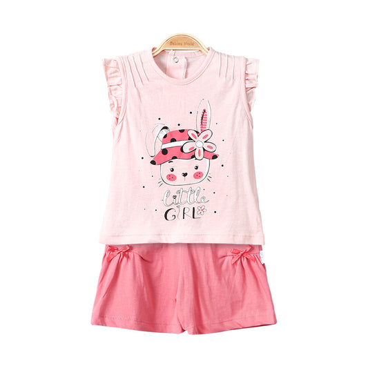 GIRL SUIT PEACH LITTLE KITTY