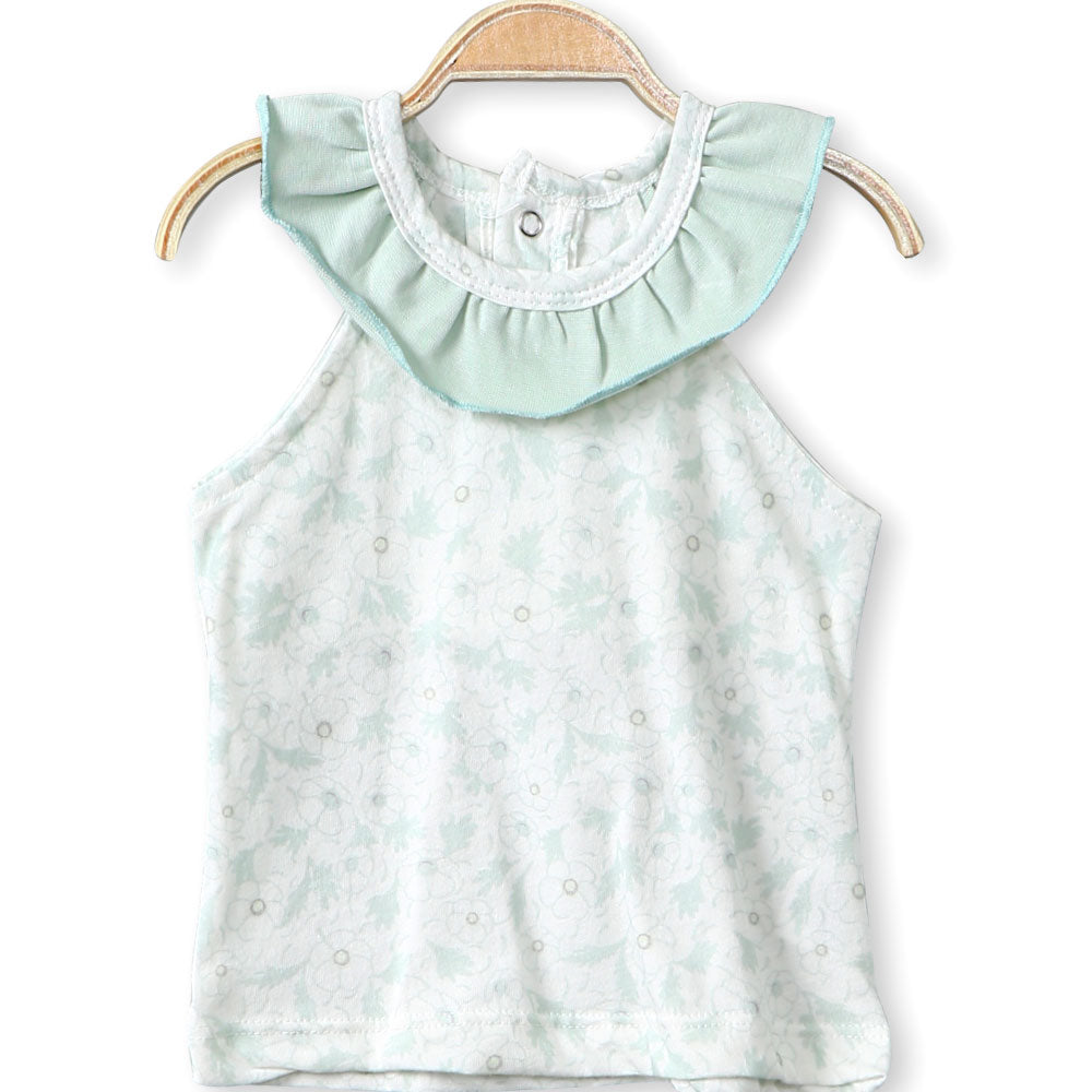 GIRL SUIT GREEN FLORAL