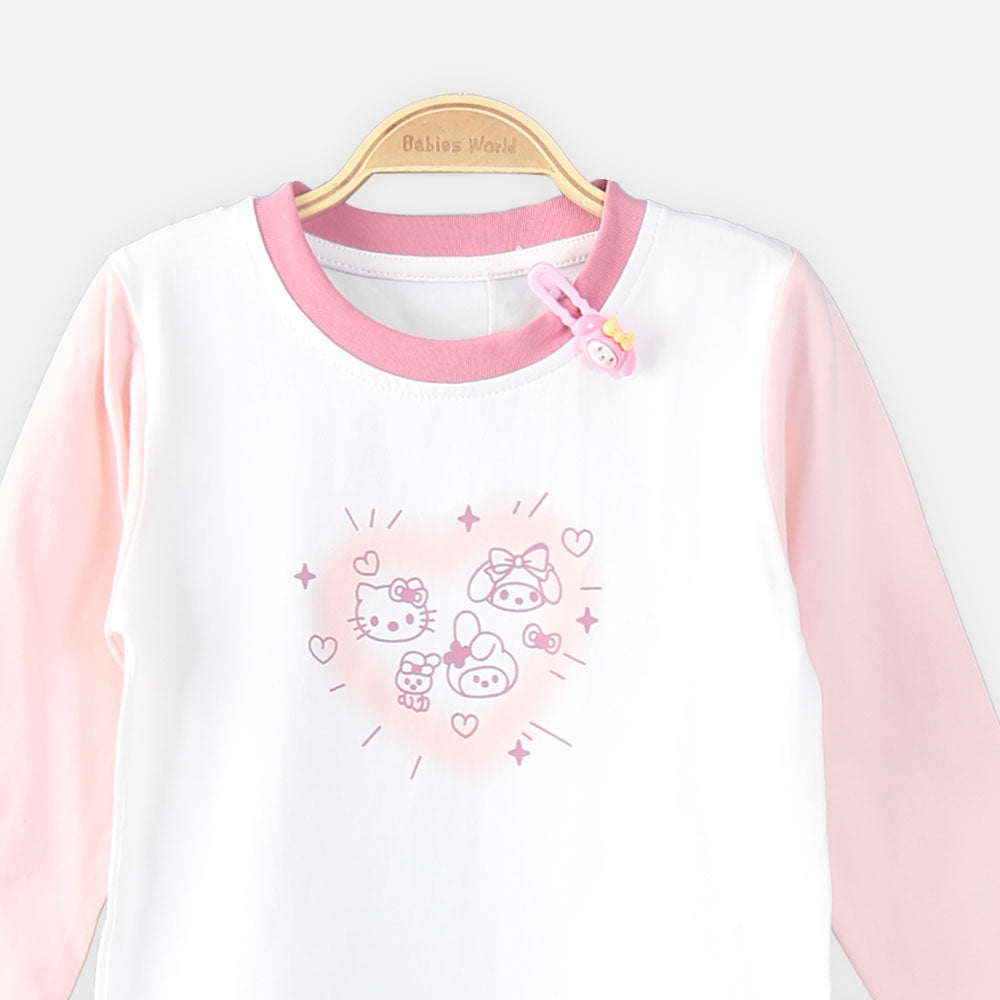 GIRL T-SHIRT SANRIO MELODY WHITE