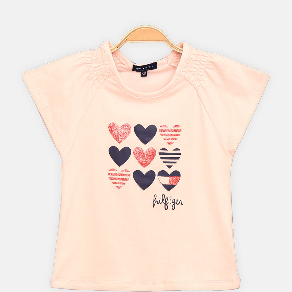 GIRL T-SHIRT TOMMY HILFIGER HEARTS