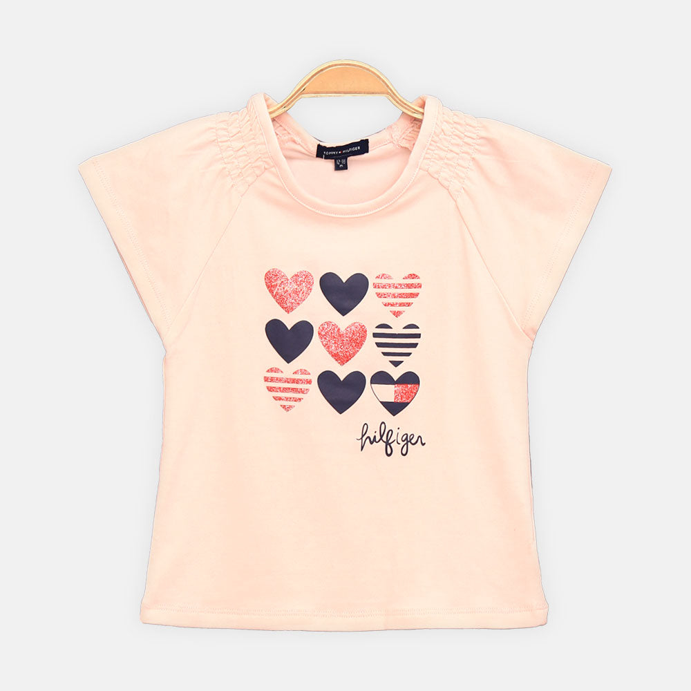 GIRL T-SHIRT TOMMY HILFIGER HEARTS