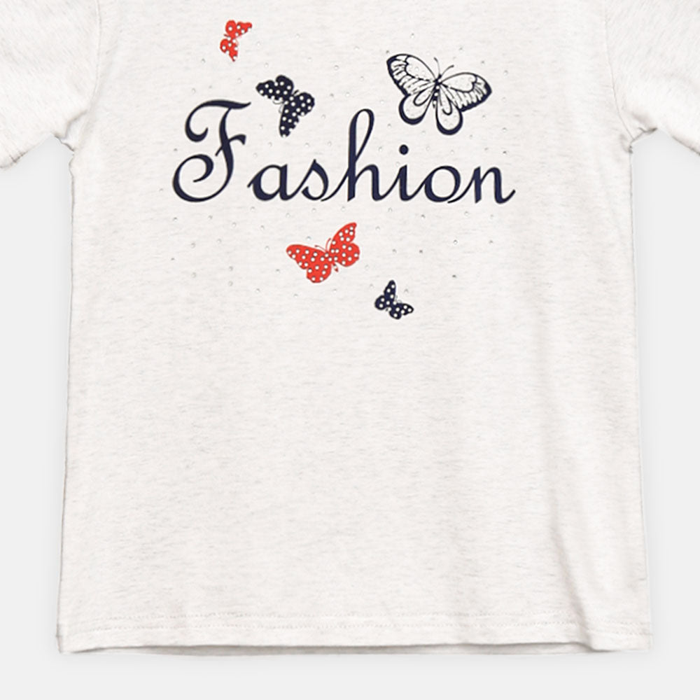 GIRL T-SHIRT BUTTERFLY FASHION
