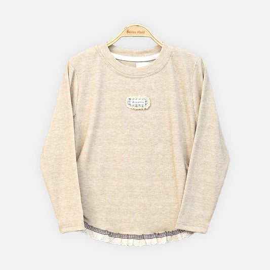 GIRL T-SHIRT VINTAGE BEIGE