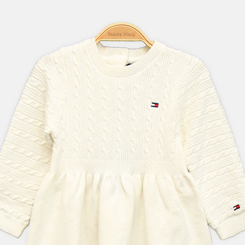 GIRL TOP COLA PURPLE KNITTED FROCK