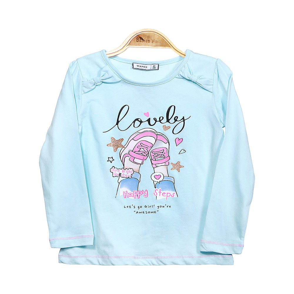 GIRL T-SHIRT MINT LOVELY SNEAKERS