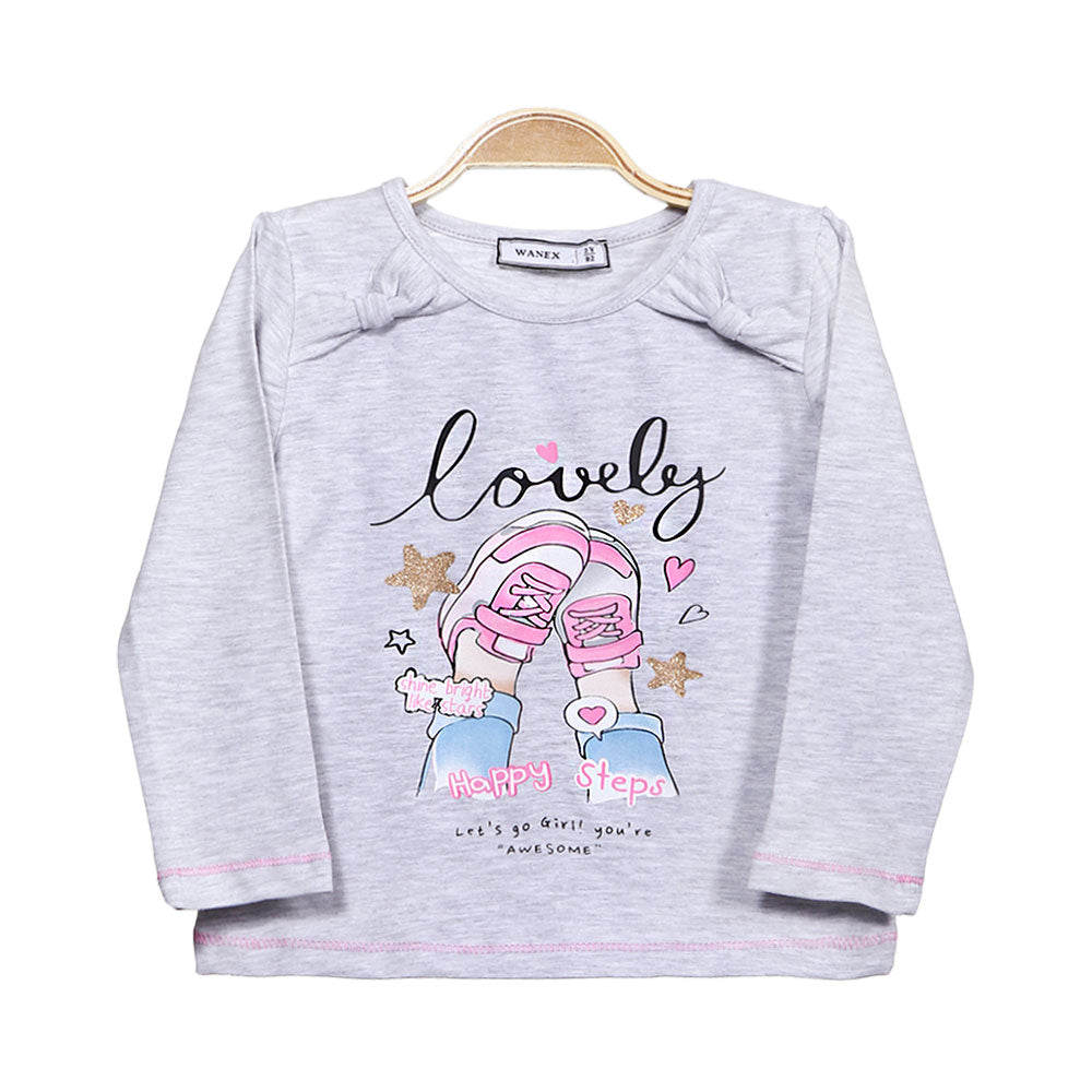 GIRL T-SHIRT MELANGE LOVELY SNEAKERS