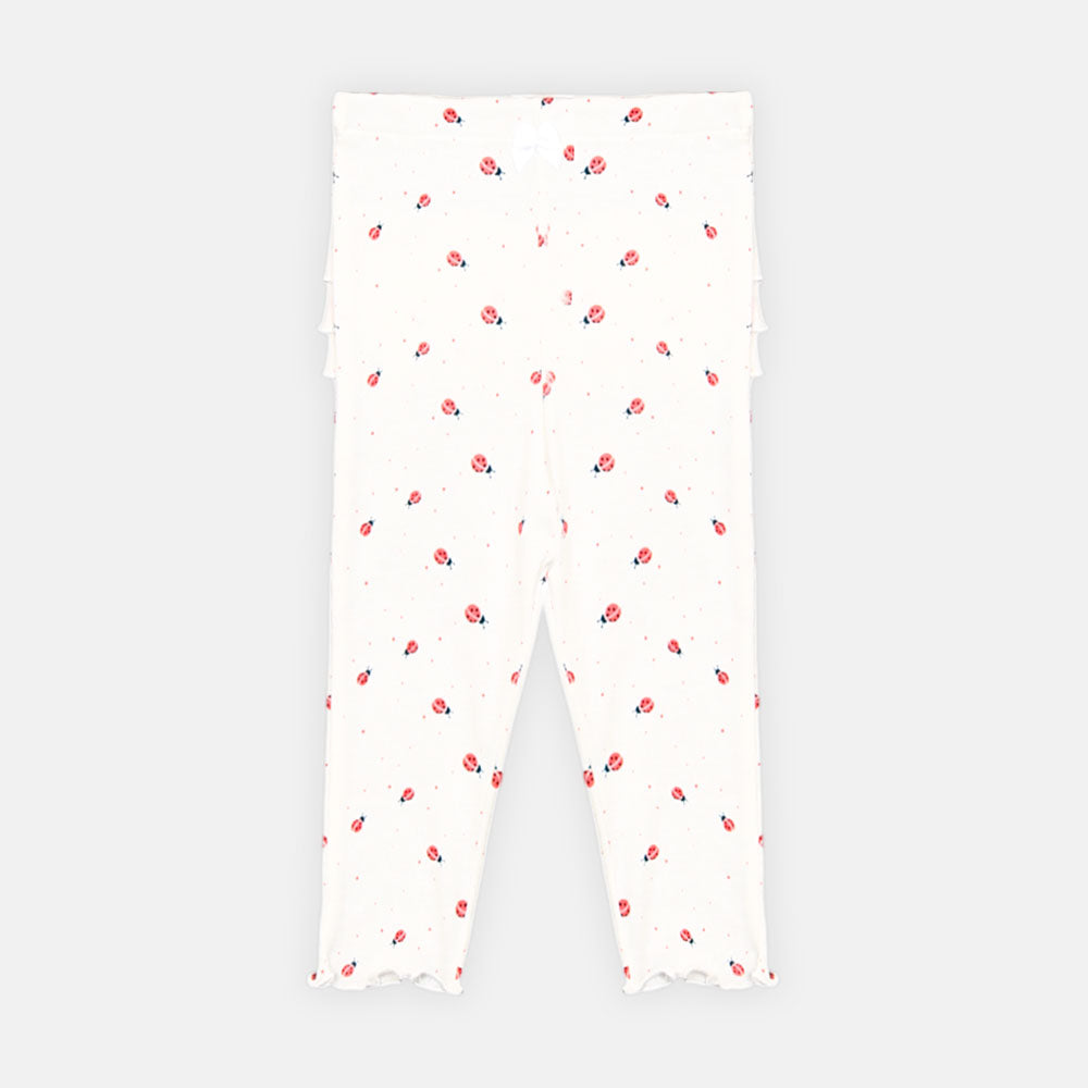 GIRL TIGHT WHITE LADYBUG RUFFLE