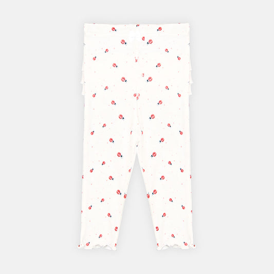 GIRL TIGHT WHITE LADYBUG RUFFLE