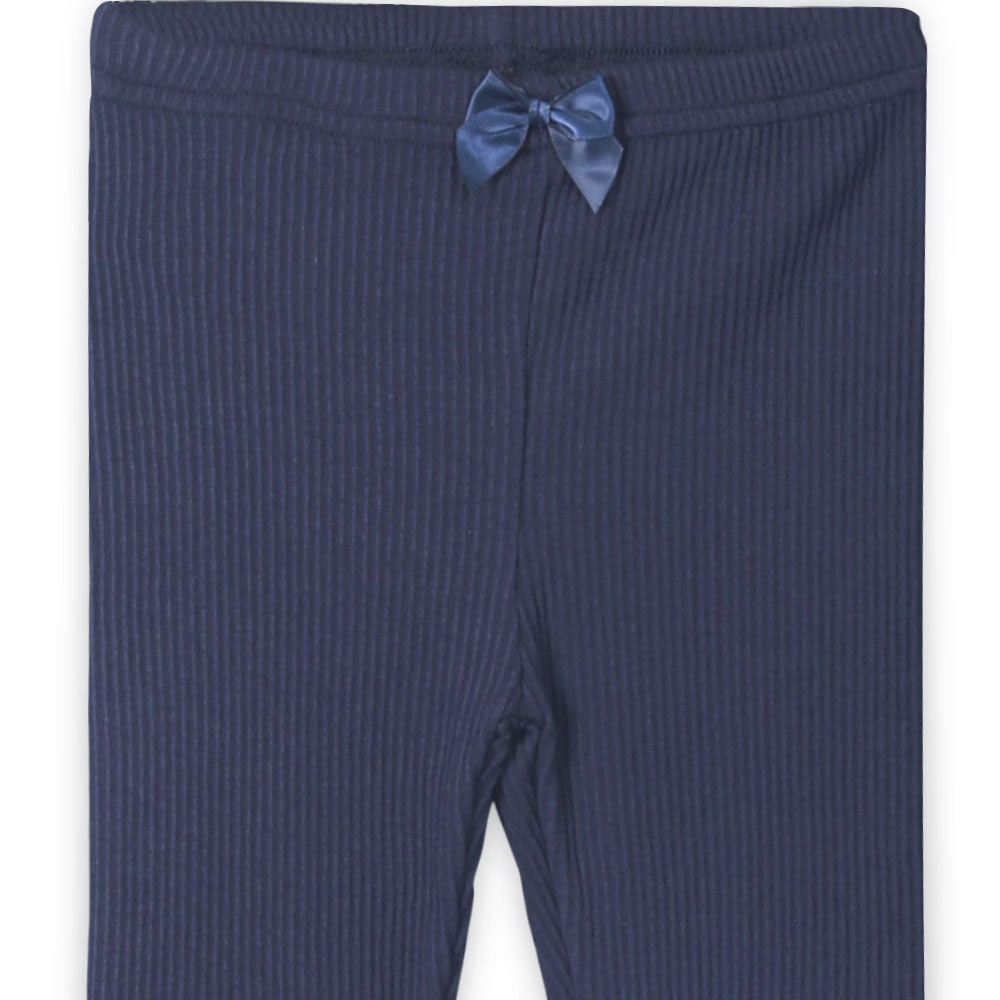 GIRL TIGHT NAVY RIB KNIT