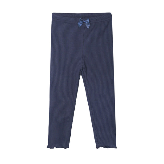 GIRL TIGHT NAVY RIB KNIT