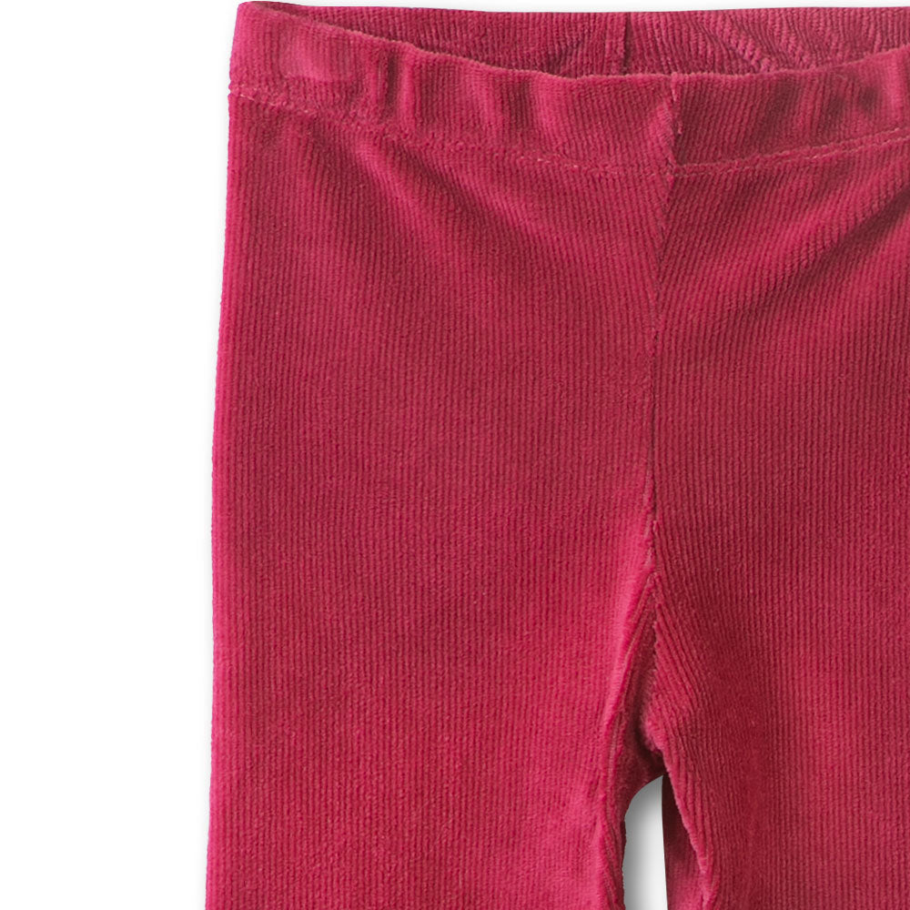 GIRL TIGHT ROUGE PINK VELVET