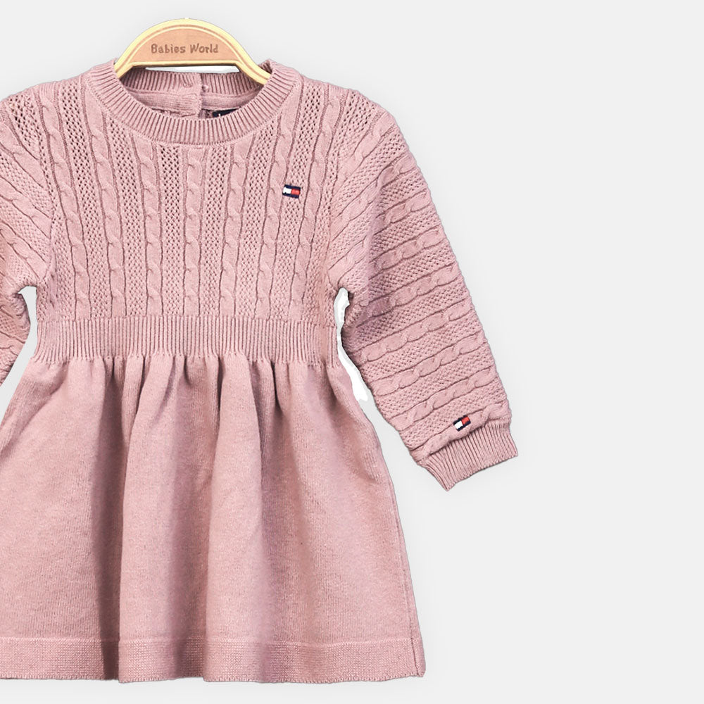 GIRL TOP COLA PURPLE KNITTED FROCK