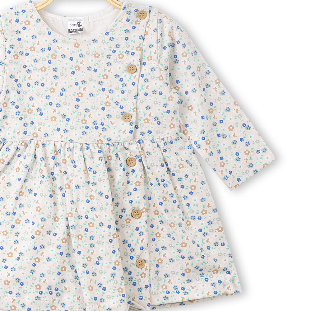 GIRL TOP CREAM FLORAL