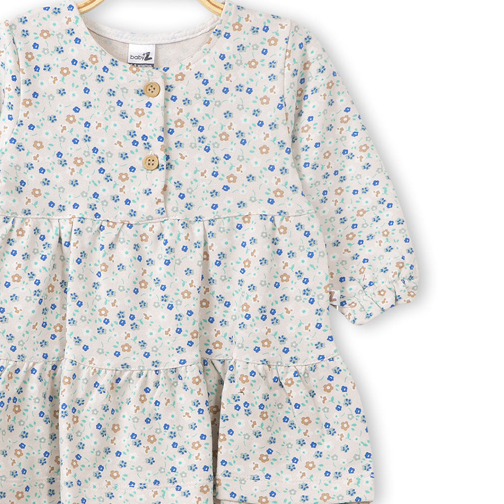 GIRL TOP CREAM FLORAL