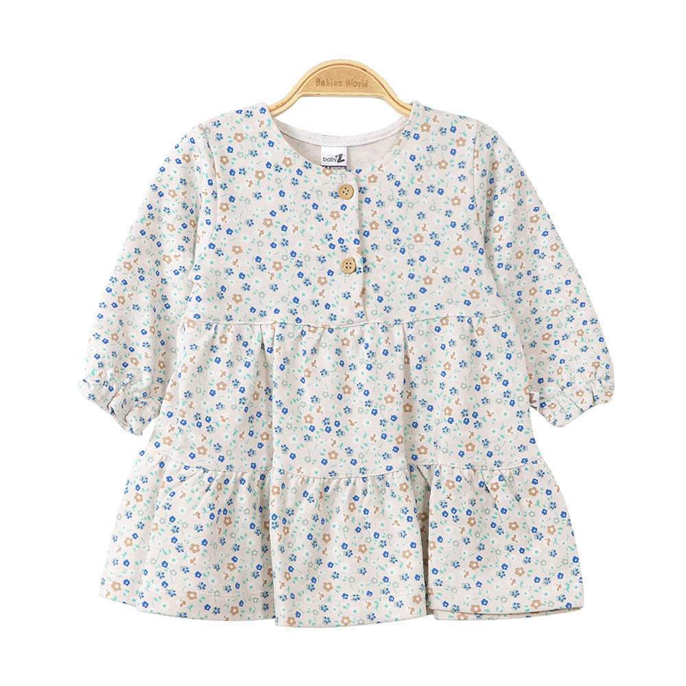 GIRL TOP CREAM FLORAL