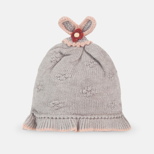 WINTER CAP GREY RUFFLE