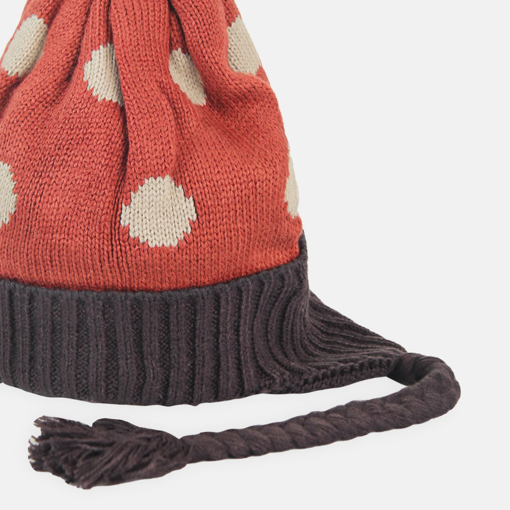 WINTER CAP BROWN KNITTED POM-POM
