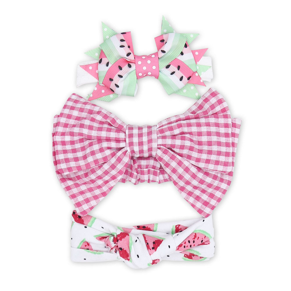 HAIR BANDS PK-3 PINK WATERMELON
