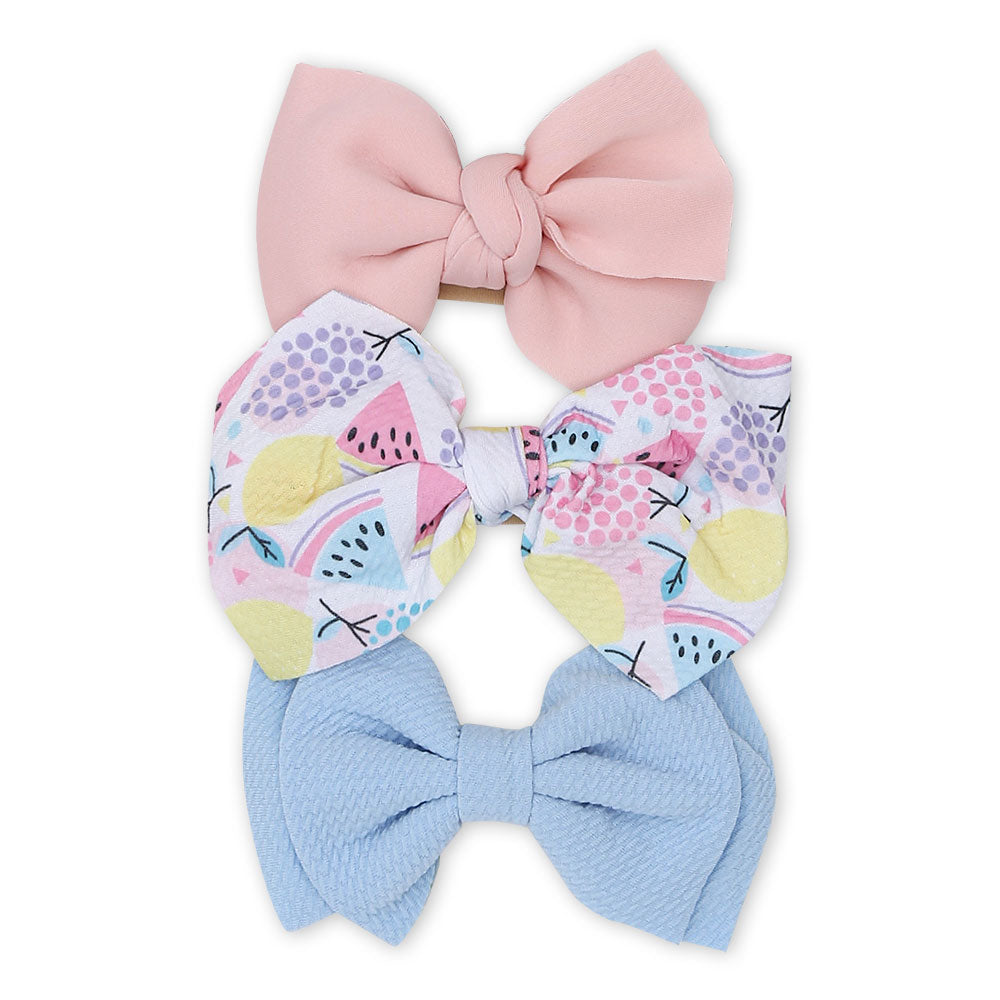 HAIR BANDS PK-3 MULTICOLOR BOW