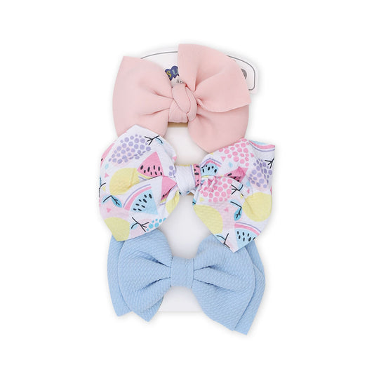 HAIR BANDS PK-3 MULTICOLOR BOW