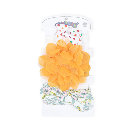 HAIR BANDS PK-3 MULTICOLOR FLORAL DOTTED