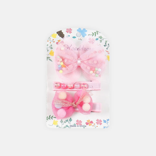 HAIR CLIPS PK-3 PINK