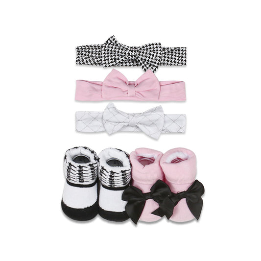 HEAD BAND PK-3 & BOOTIES PK-2 SET MULTI-COLOR