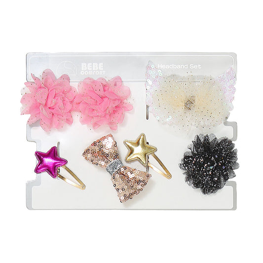 HAIR BAND SET PK-6 SEQUINED SHIMMERY PRINCESS