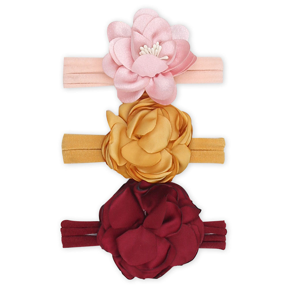 HEAD BANDS PK-3 MULTICOLOR ROSES