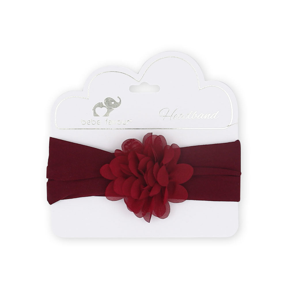 HEAD BAND RED FLOWER