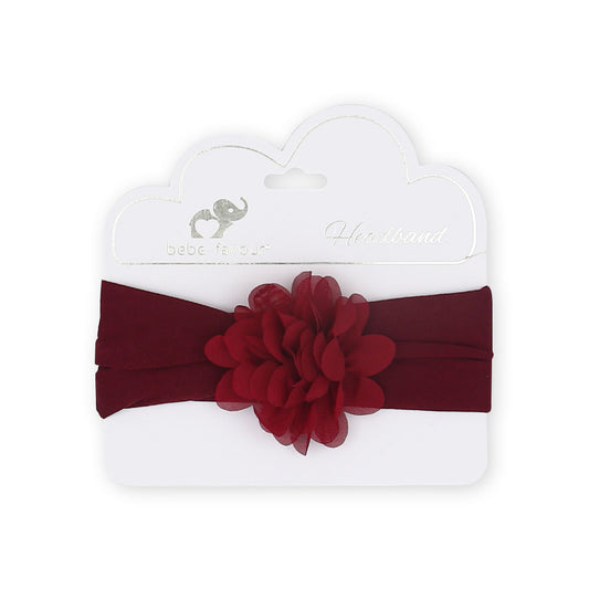 HEAD BAND RED FLOWER