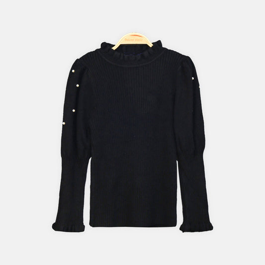 GIRL HI-NECK SWEATER PEARL HI NECK FULL SLEEVE