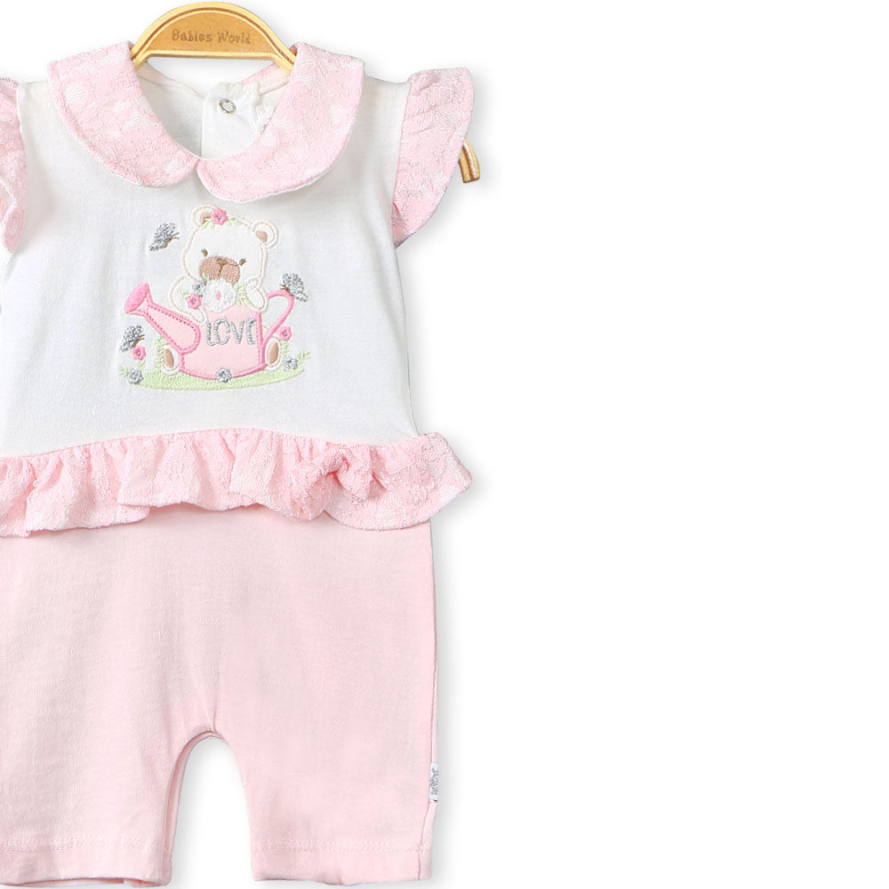 GIRL ROMPER PINK LOVELY BUNNY