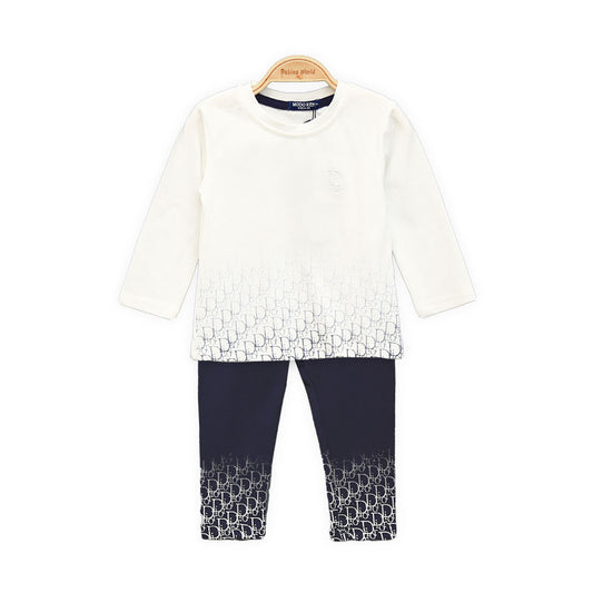 GIRL SUIT WHITE AND NAVY