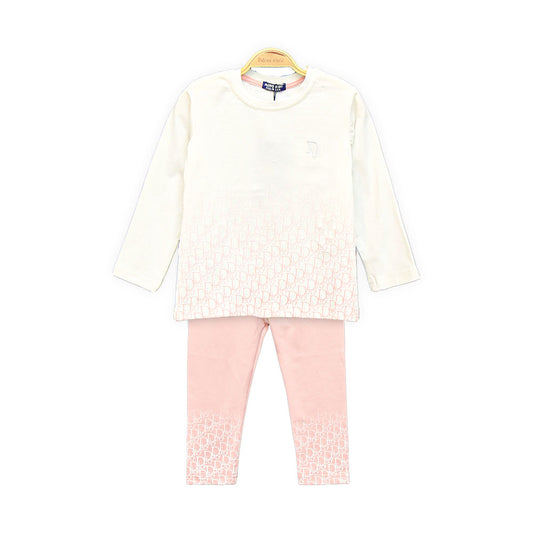 GIRL SUIT WHITE AND PINK