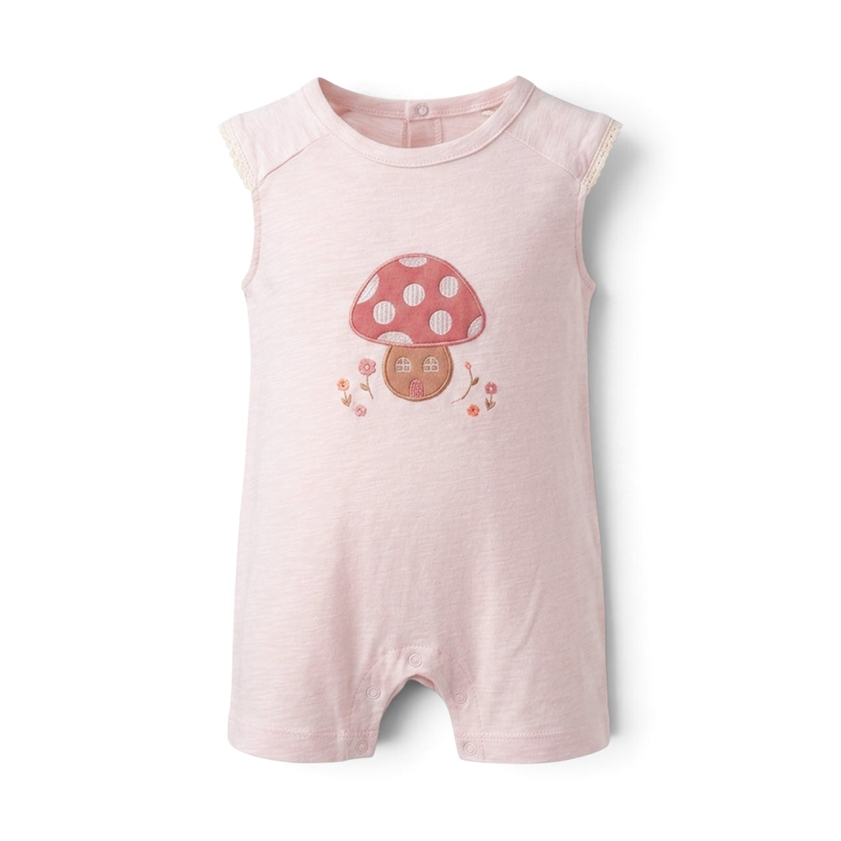 BABY GIRL MUSHROOM ROMPER