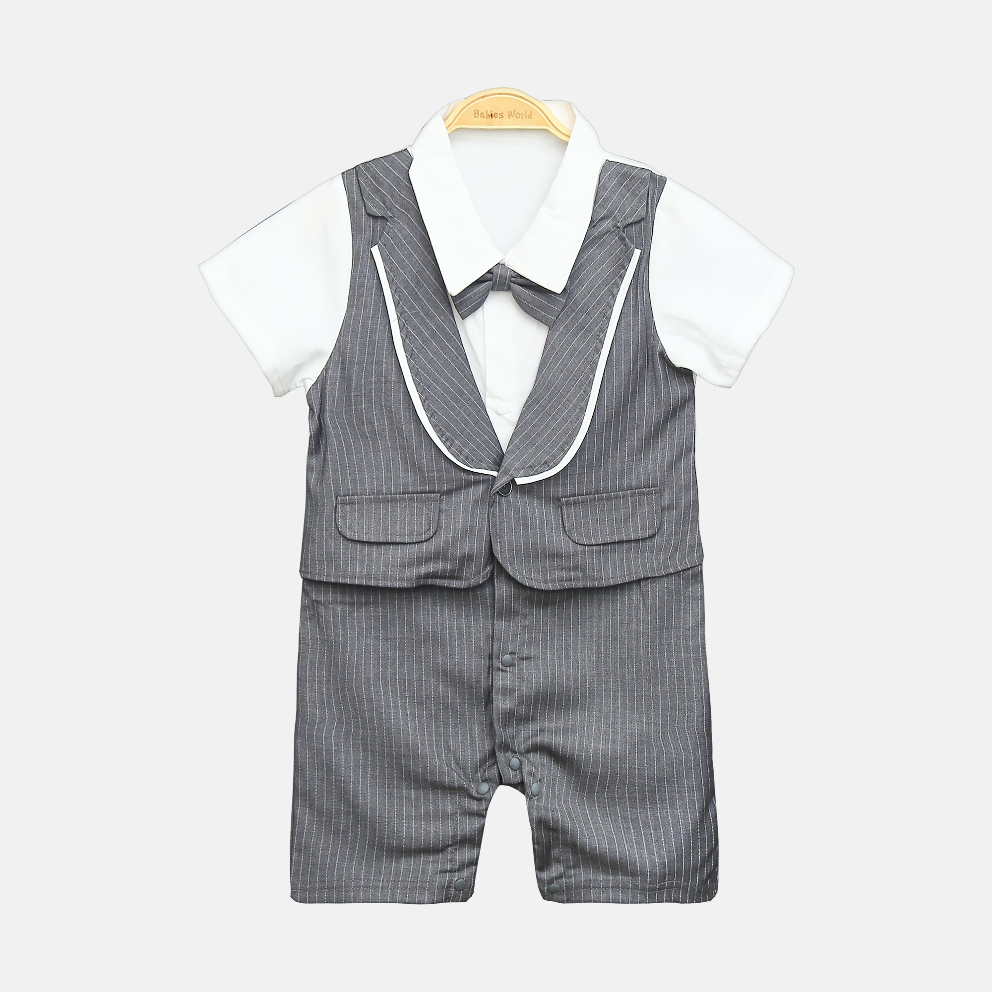 Grey Gentleman Romper