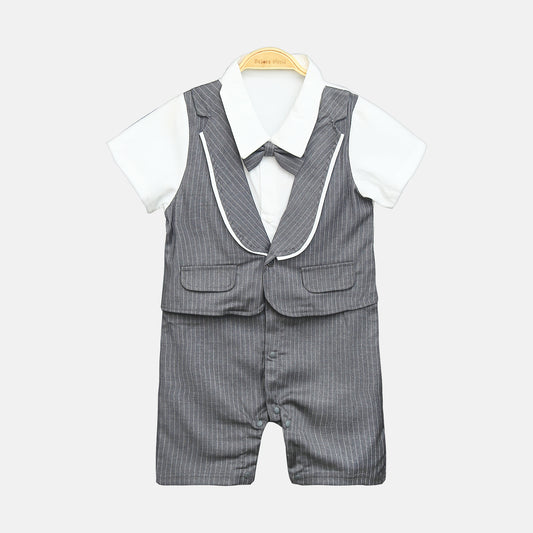 Grey Gentleman Romper