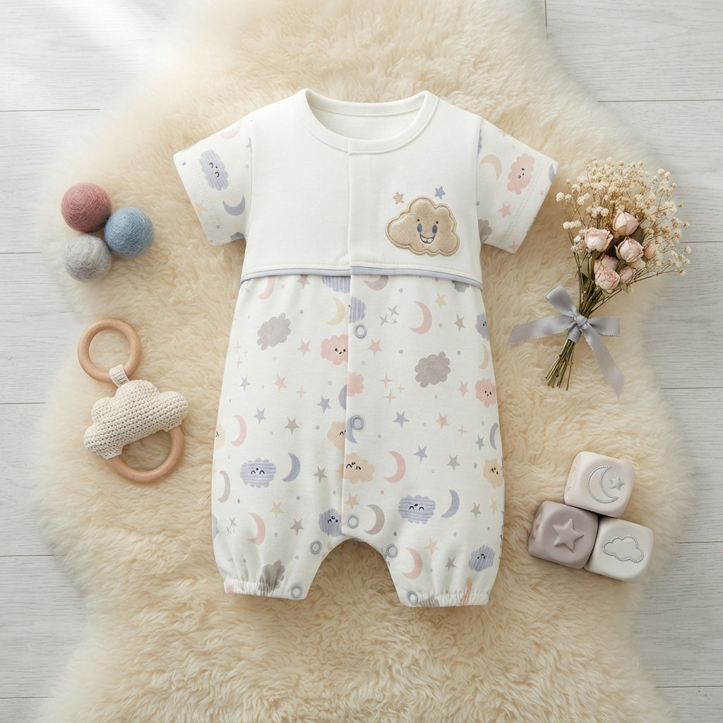 BABY "DREAMY CLOUD & MOON" ROMPER