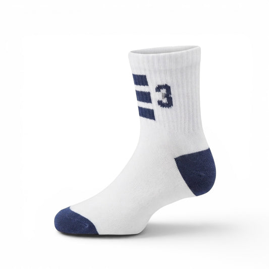 NUMBERED BLACK ANKLE BOY SOCKS