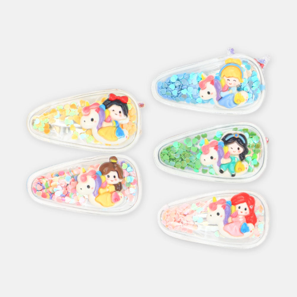 HAIR CLIPS PK-5 WARM HEART