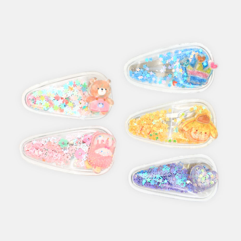HAIR CLIPS PK-5 STAR DUST CLIPS