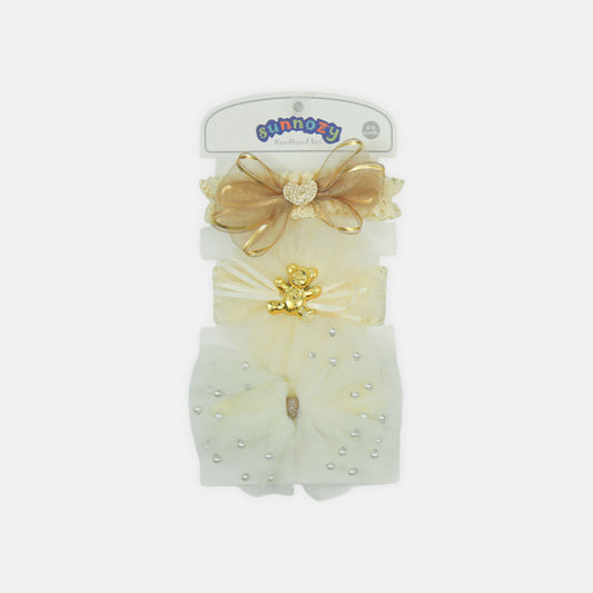 HEAD BAND PK-3 CREAM